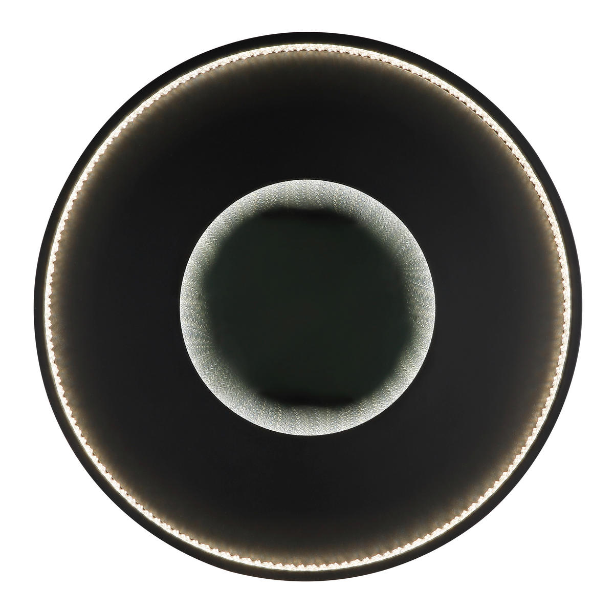 LED-DECKENLEUCHTE WALTRAUD 50/6,5 cm   - Klar/Schwarz, Trend, Kunststoff/Metall (50/6,5cm) - Globo