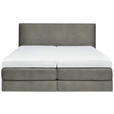 BOXSPRINGBETT 160/200 cm  in Grau  - Grau, KONVENTIONELL, Holz/Textil (160/200cm) - Dieter Knoll