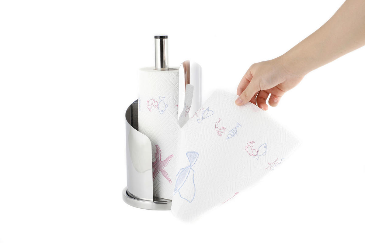 DRŽÁK NA KUCHYŇSKÉ UTĚRKY - barvy stříbra, Basics, kov (15,5/33cm) - Echtwerk