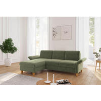ECKSOFA ROCHELLE E Hellgrün Flachgewebe  - Eichefarben/Hellgrün, KONVENTIONELL, Holz/Textil (164/251cm) - Sit & More