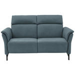 2-SITZER-SOFA Graublau Echtleder  - Graublau/Schwarz, KONVENTIONELL, Leder/Metall (178/103/92cm) - Dieter Knoll