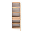 MIDISCHRANK 40/130/35 cm - Eiche Wotan/Silberfarben, Natur, Holzwerkstoff/Kunststoff (40/130/35cm) - Xora