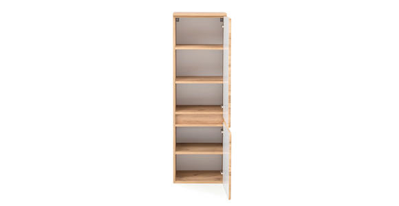 MIDISCHRANK 40/130/35 cm - Eiche Wotan/Silberfarben, Natur, Holzwerkstoff/Kunststoff (40/130/35cm) - Xora
