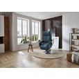 RELAXSESSEL in Leder Blau  - Blau/Edelstahlfarben, Design, Leder/Metall (78/112/85cm) - Cantus