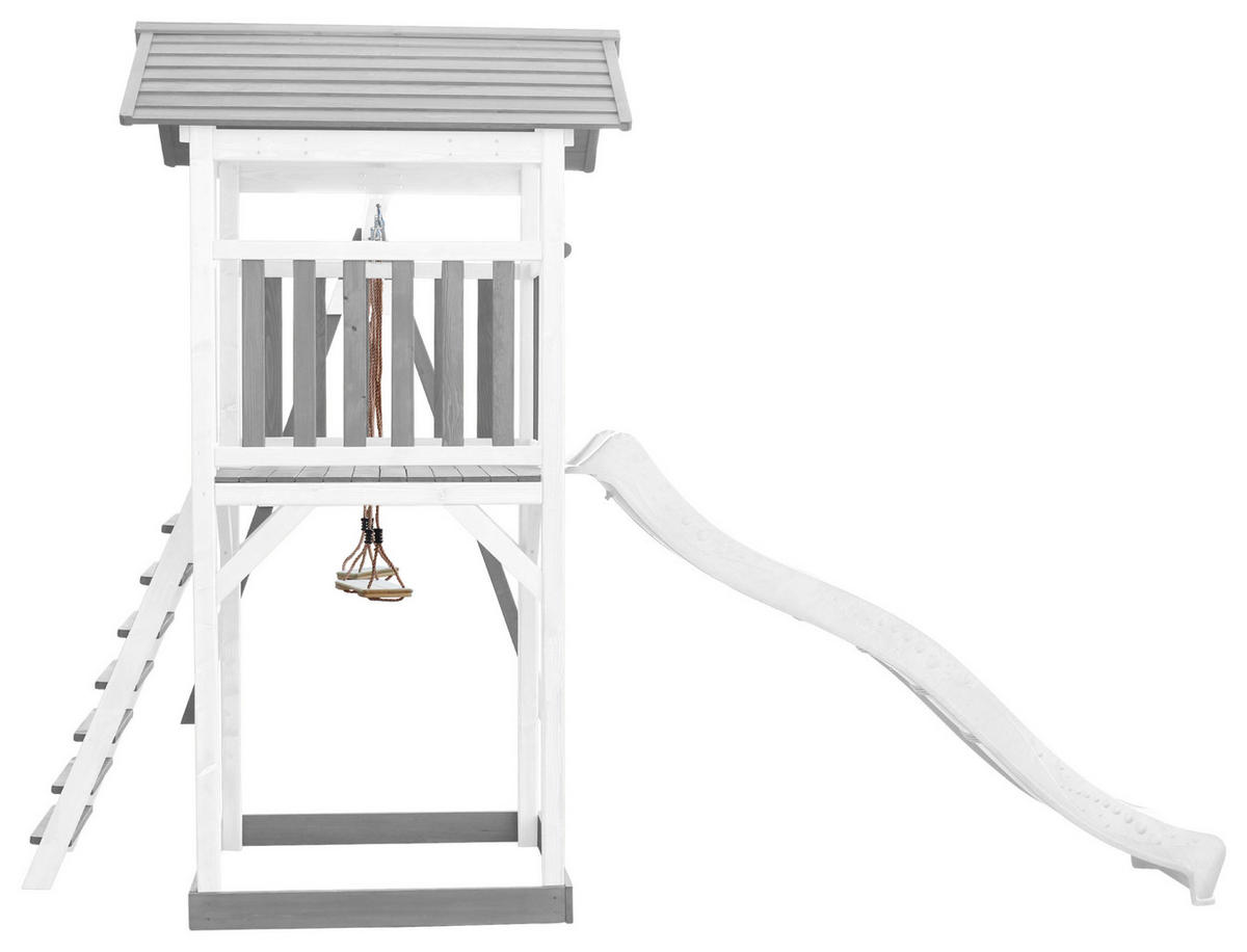 SPIELTURM 356,6/241,9/349 cm  - Weiß/Grau, KONVENTIONELL, Holz/Kunststoff (356,6/241,9/349cm) - Ambia Garden