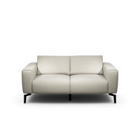2-SITZER-SOFA Chenille Naturfarben  - Schwarz/Naturfarben, Design, Textil/Metall (180/86/86-94cm) - SENSOO