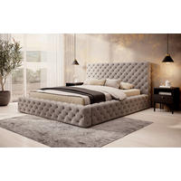 POLSTERBETT 160/200 cm  in Beige  - Beige/Schwarz, Modern, Holz/Kunststoff (160/200cm) - MID.YOU