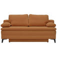 BOXSPRINGSOFA Cord Rostfarben  - Rostfarben/Schwarz, Design, Textil/Metall (200/100/108cm) - Novel