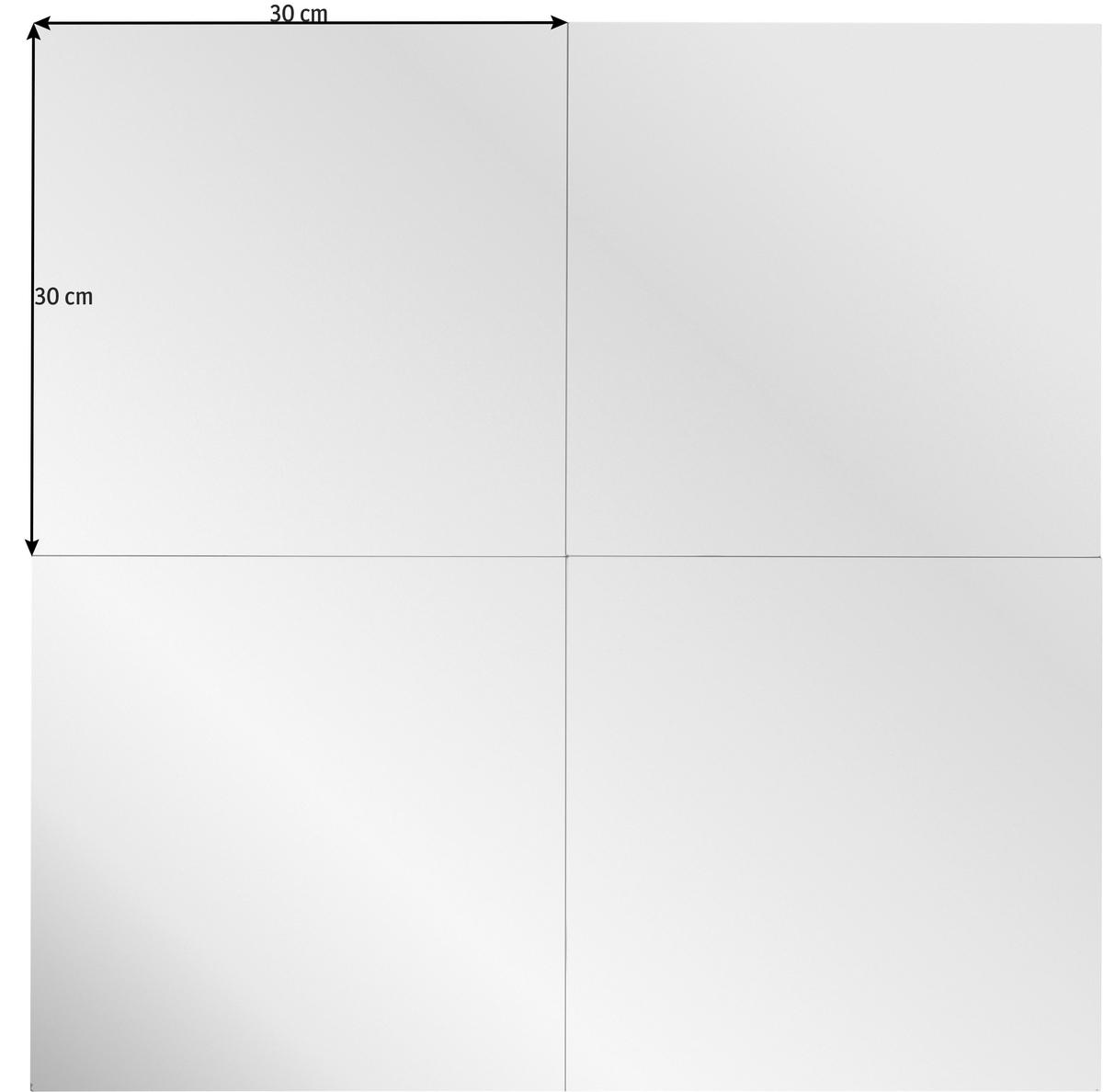 WANDSPIEGEL 30/30/0,3 cm    - Silberfarben, KONVENTIONELL (30/30/0,3cm) - Boxxx