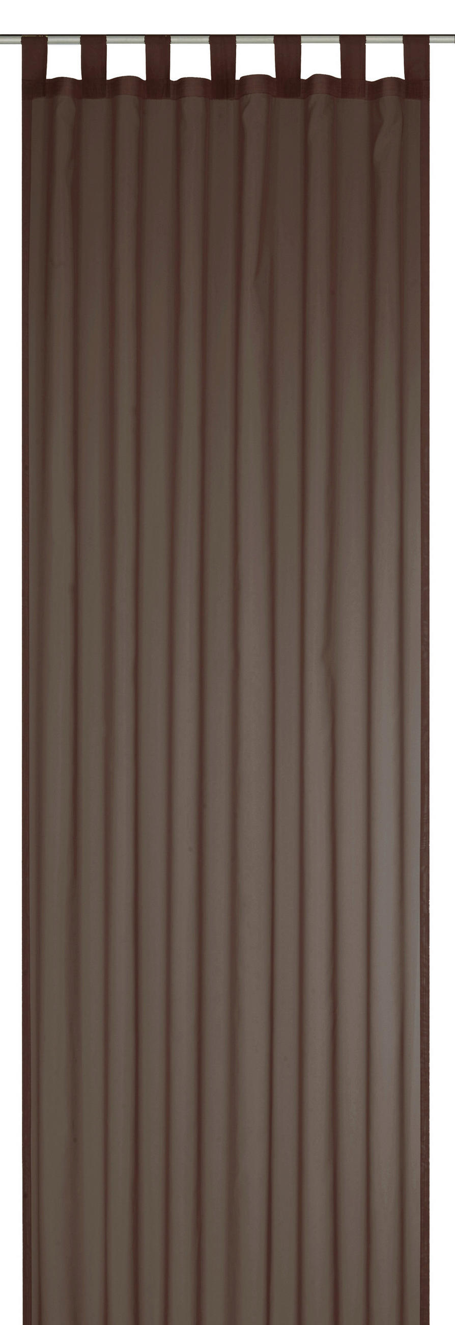 SCHLAUFENSCHAL  transparent   140/300 cm 2 Stück  - Dunkelbraun/Braun, Basics, Textil (140/300cm)