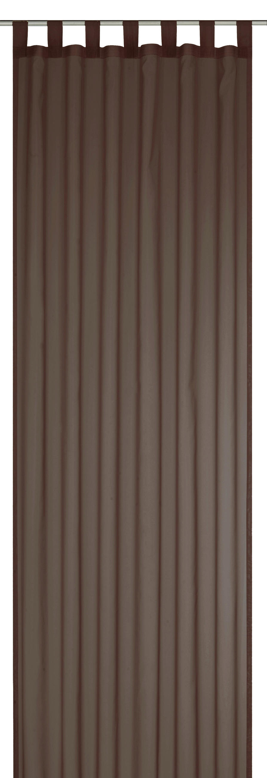 SCHLAUFENSCHAL  transparent   140/300 cm 2 Stück  - Dunkelbraun/Braun, Basics, Textil (140/300cm)