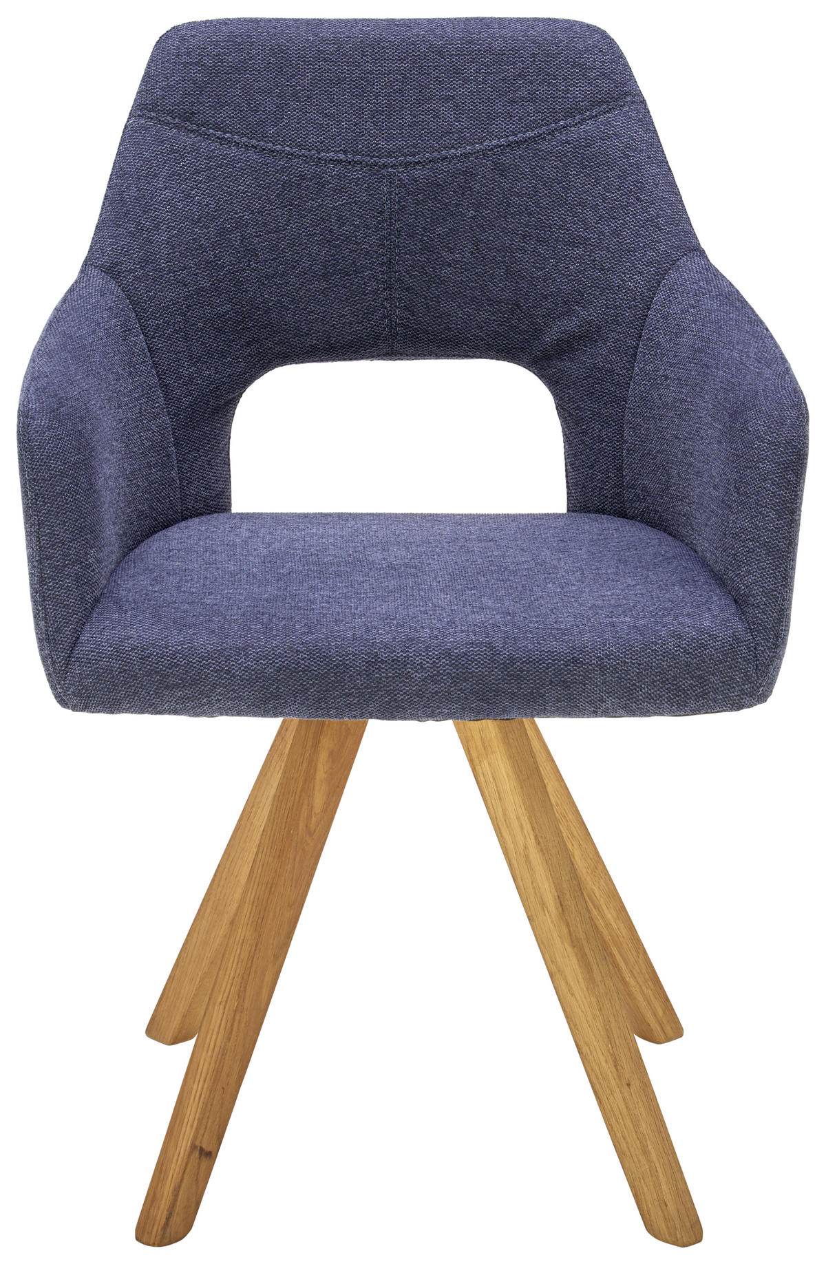 ŽIDLE S PODRUČKAMI, tkaná látka, modrá, barvy dubu - modrá/barvy dubu, Design, dřevo/textil (57/84/57cm) - Voleo