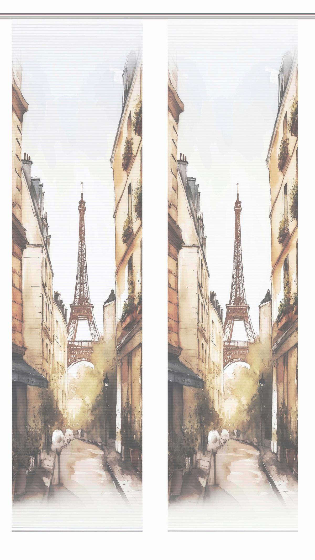 FLÄCHENVORHANG  2 Stück  blickdicht  60/245 cm   - Naturfarben/Weiß, LIFESTYLE, Textil (60/245cm)