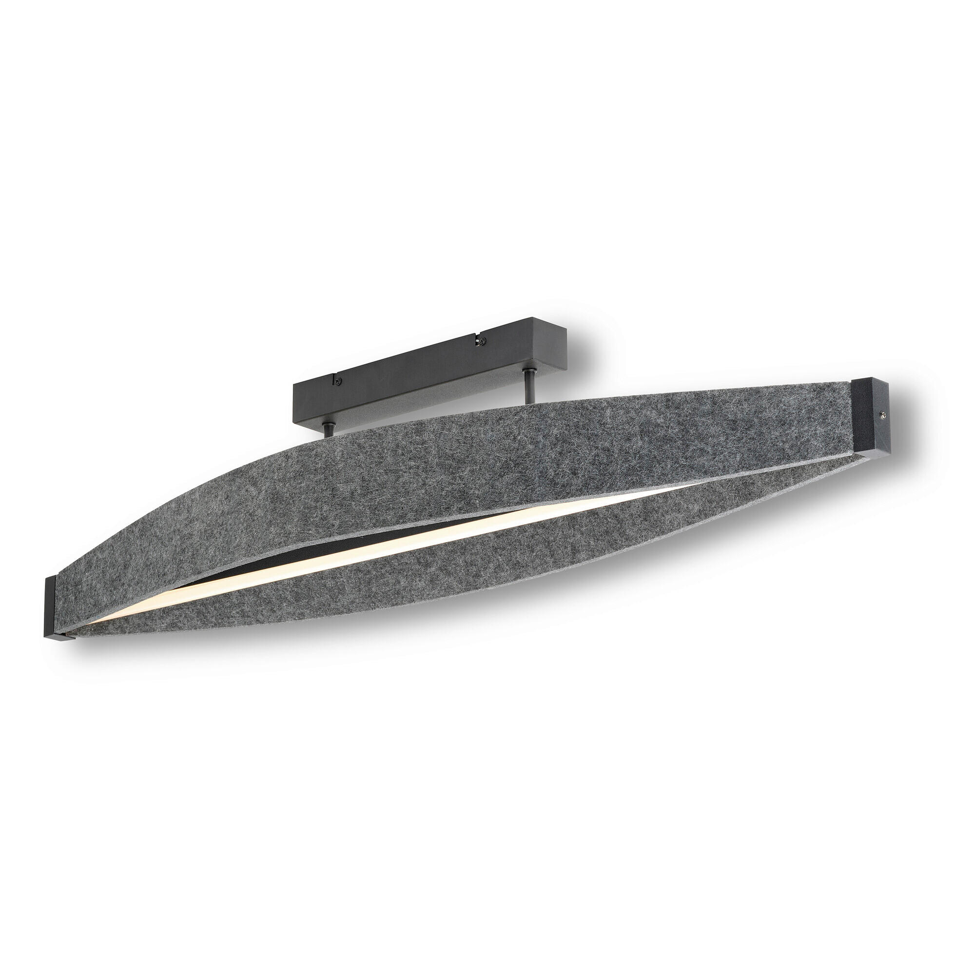 LED-DECKENLEUCHTE 100/17/21 cm  - Dunkelgrau, Design, Kunststoff/Textil (100/17/21cm) - Osram