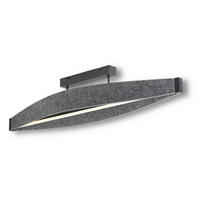 LED-DECKENLEUCHTE 100/17/21 cm  - Dunkelgrau, Design, Kunststoff/Textil (100/17/21cm) - Osram