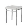 BADHOCKER - Chromfarben/Weiß, Basics, Textil/Metall (36/47/34cm)