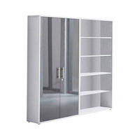 AKTENSCHRANK 168,8/185,6/33 cm  - Anthrazit Hochglanz/Weiß, MODERN, Holzwerkstoff (168,8/185,6/33cm) - MID.YOU