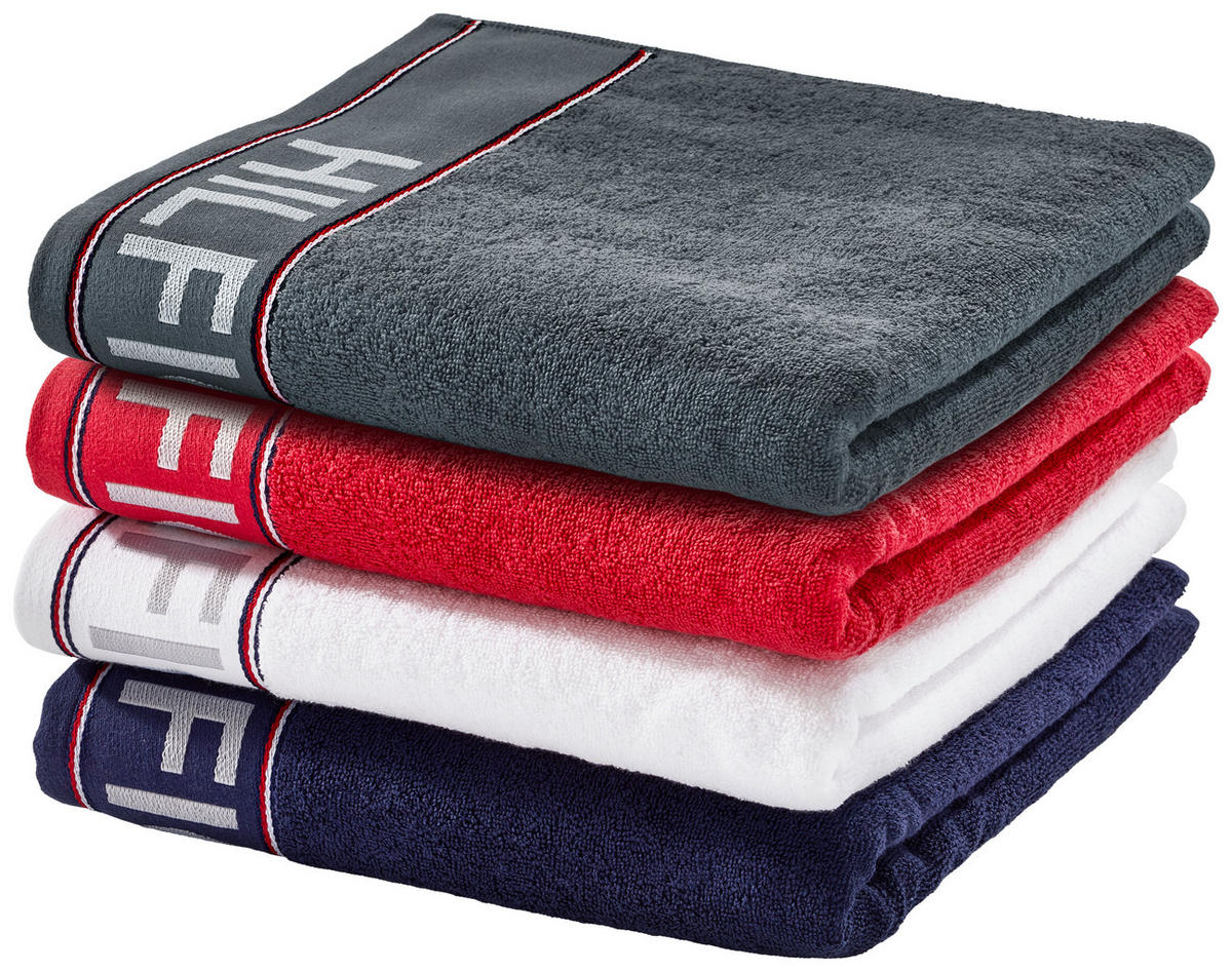 DUSCHTUCH Degree 70/130 cm  - Rot, Basics, Textil (70/130cm) - Tommy Hilfiger