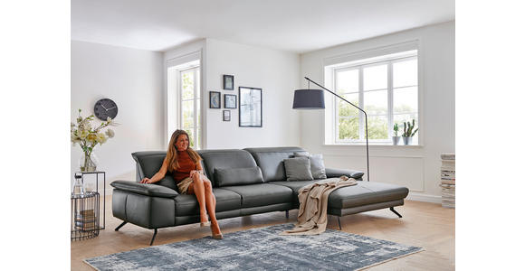 ECKSOFA  in Echtleder Hellbraun  193/328 cm  - Hellbraun/Schwarz, Design, Leder/Metall (193/328cm) - Dieter Knoll