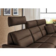 ECKSOFA in Echtleder Braun  300/157 cm  - Schwarz/Braun, Design, Leder/Metall (300/157cm) - Dieter Knoll