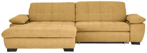 ECKSOFA in Webstoff Honig  - Schwarz/Honig, Design, Textil/Metall (180/265cm) - Carryhome