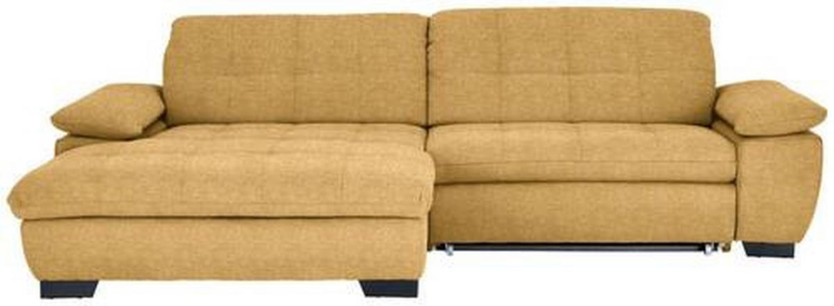 ECKSOFA in Webstoff Honig  - Schwarz/Honig, Design, Textil/Metall (180/265cm) - Carryhome