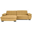 ECKSOFA in Webstoff Honig  - Schwarz/Honig, Design, Textil/Metall (180/265cm) - Carryhome