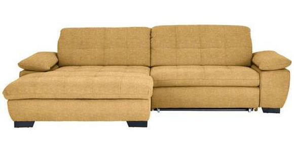 ECKSOFA in Webstoff Honig  - Schwarz/Honig, Design, Textil/Metall (180/265cm) - Carryhome