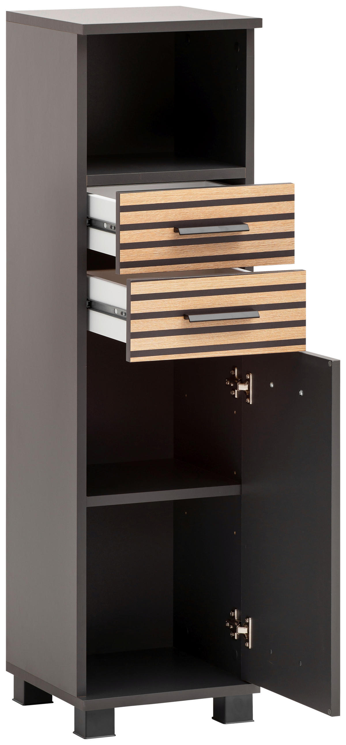 MIDISCHRANK 30,3/110,5/32,6 cm  - Eichefarben/Anthrazit, MODERN, Holzwerkstoff/Kunststoff (30,3/110,5/32,6cm) - Stylife