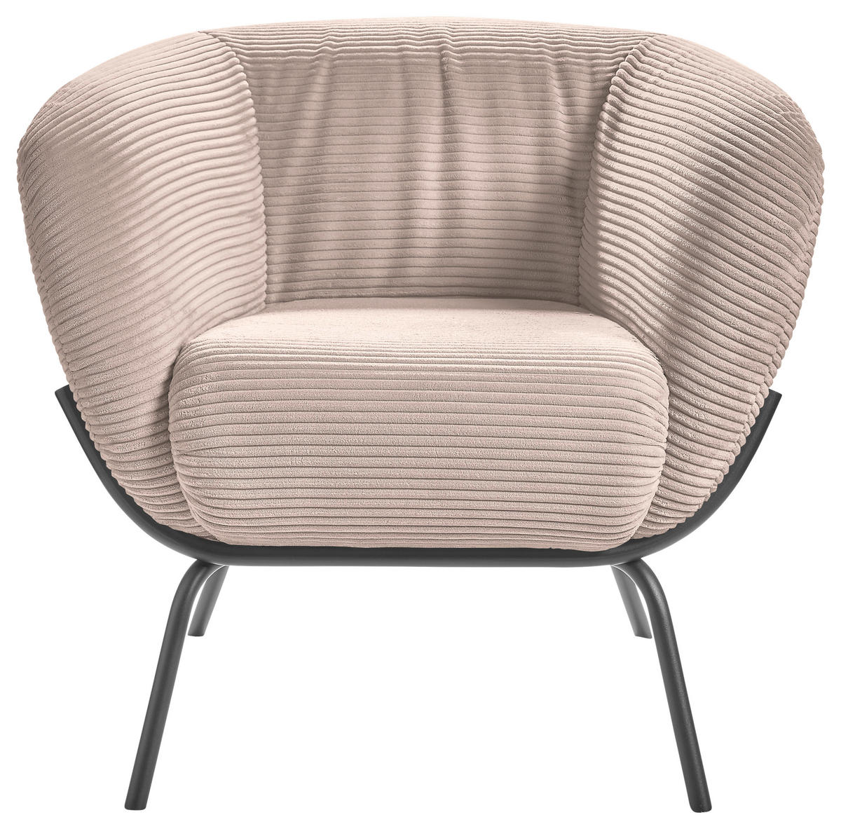 COCKTAILSESSEL Cord Taupe  - Taupe, Design, Textil (79/71/74cm) - Lomoco