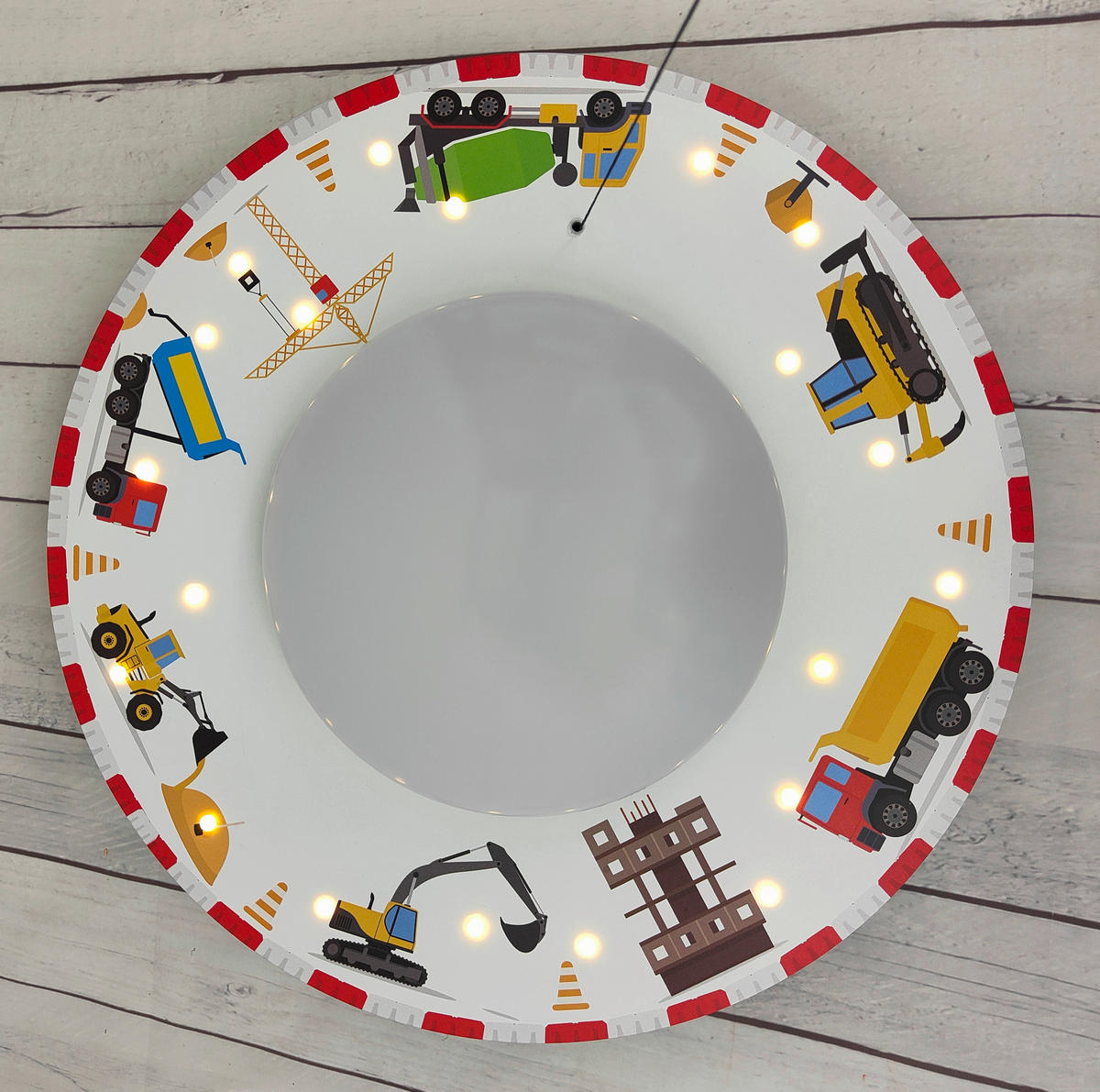 DĚTSKÉ STROPNÍ SVÍTIDLO, 54/11 cm  - bílá/vícebarevná, Basics, kompozitní dřevo/plast (54/11cm)