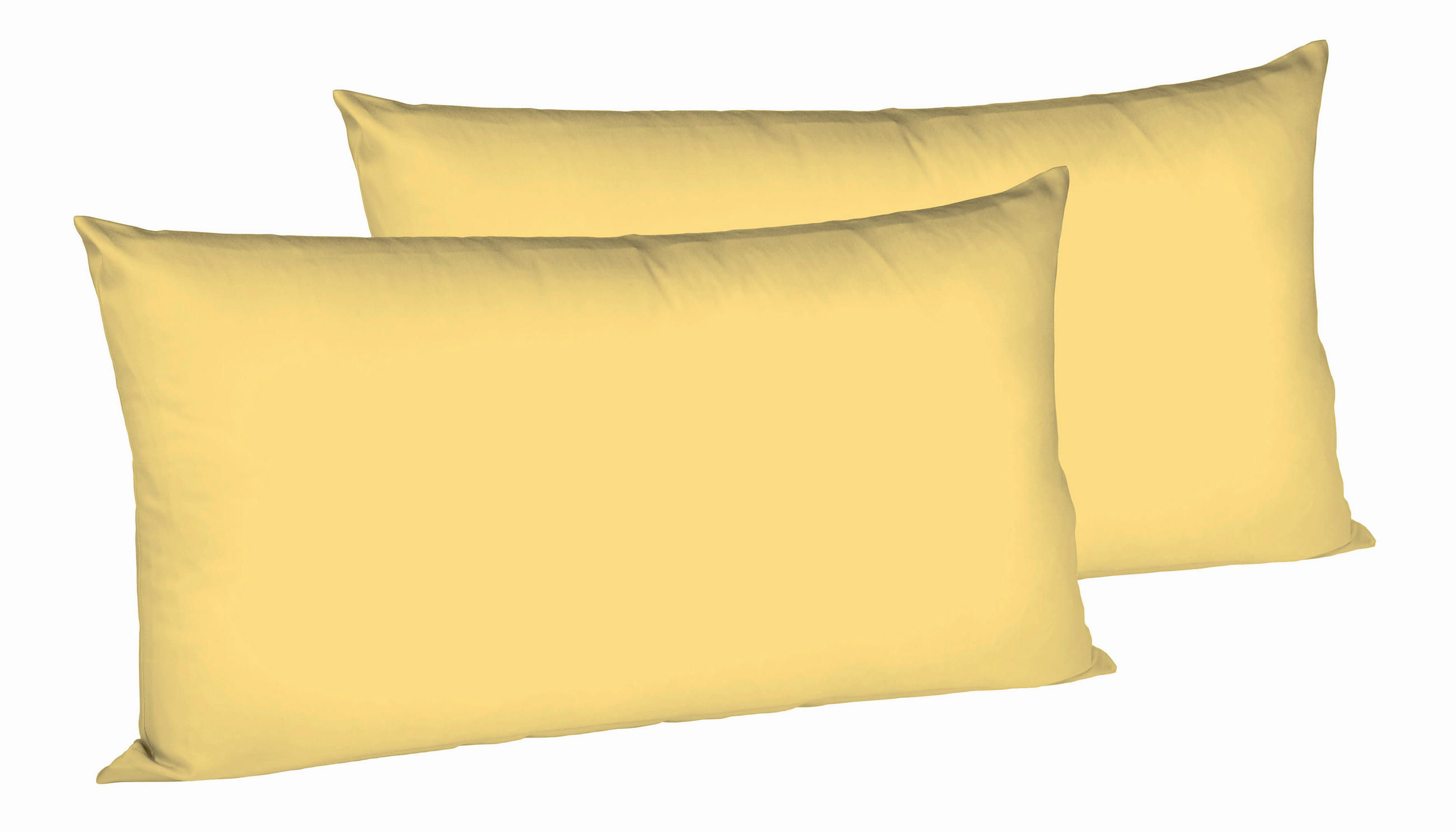 Fleuresse Kopfkissenbezug Hellgelb 40x80 cm