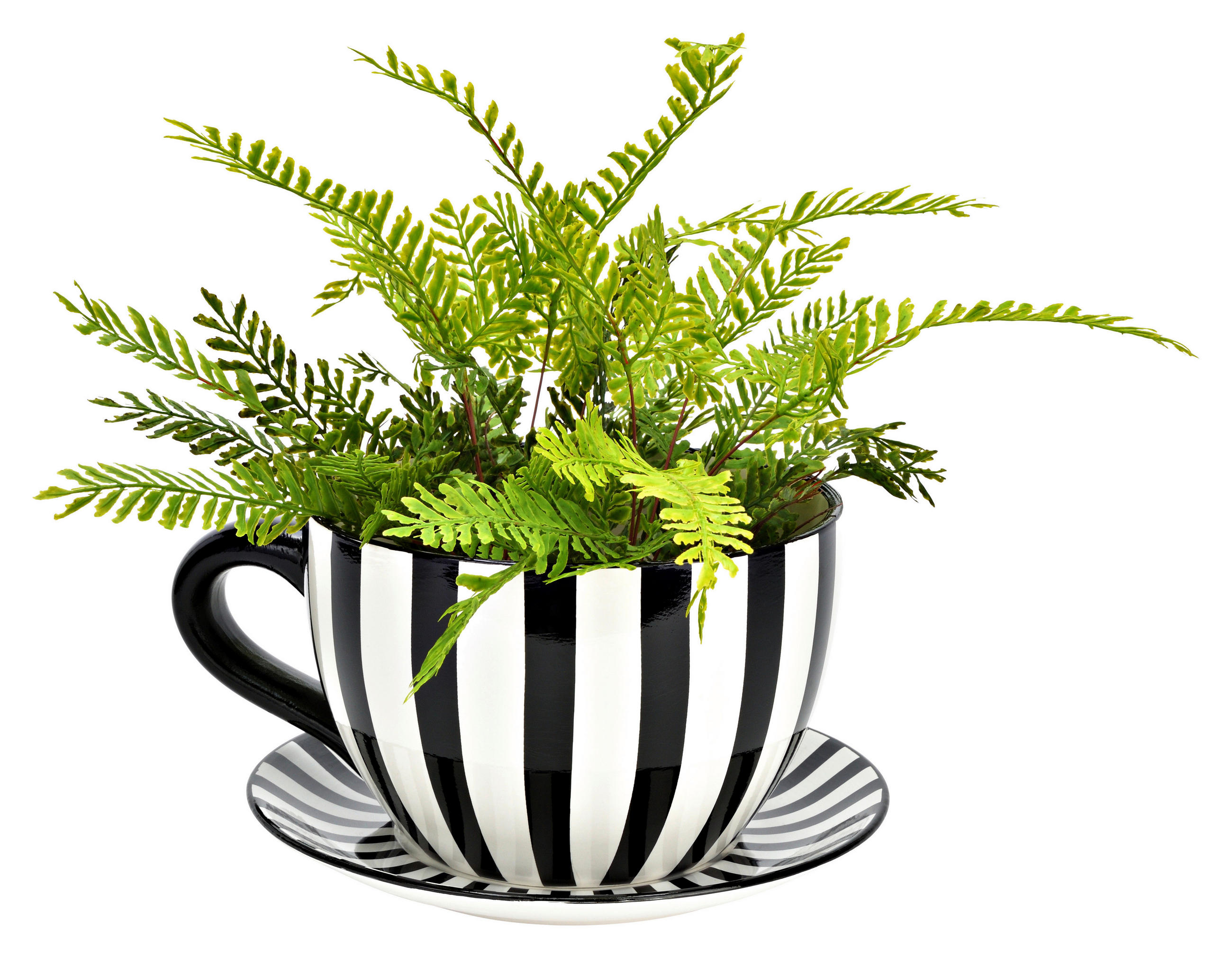 BLUMENTOPF   - Schwarz/Weiß, Basics, Keramik (34/16/28cm)
