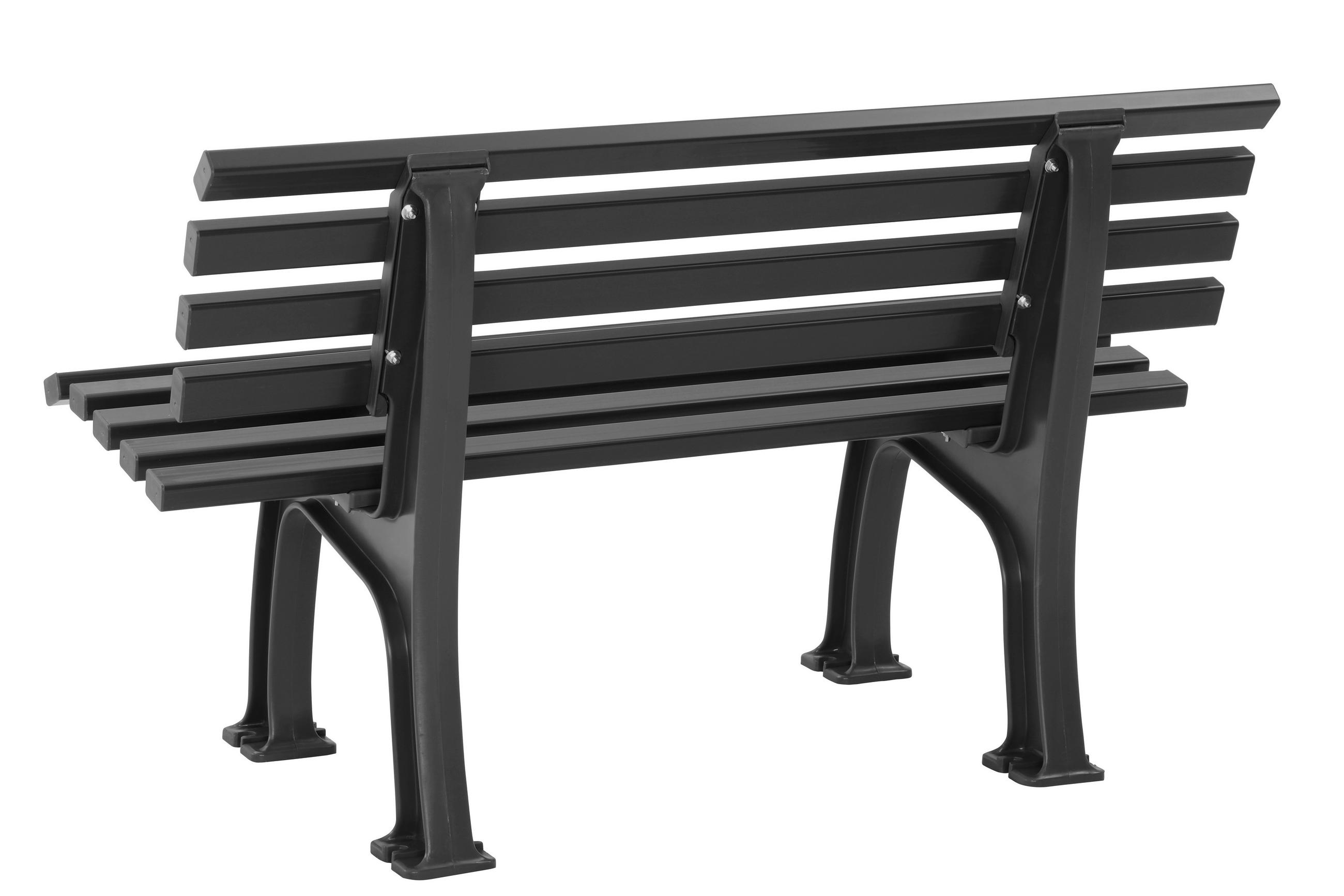 GARTENBANK 120/74/54 cm   - Graphitfarben, Basics, Kunststoff (120/74/54cm) - Modante