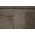ECKSOFA in Chenille Hellbraun  205/280 cm  - Hellbraun/Schwarz, Design, Textil/Metall (205/280cm) - Xora