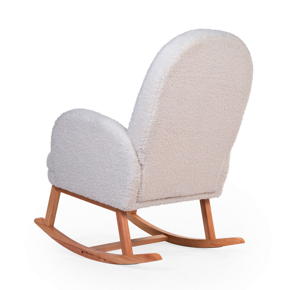 SCHAUKELSTUHL in Teddystoff Weiß  - Weiß, Basics, Holz/Textil (71/86/97,5cm) - Childhome