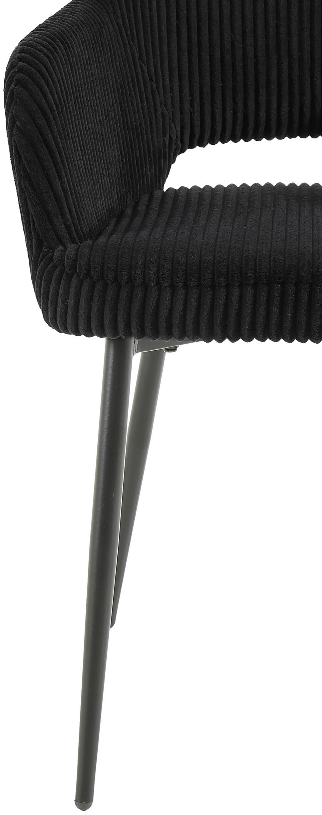 ARMLEHNSTUHL  in Eisen Cord  - Schwarz, KONVENTIONELL, Holz/Textil (57/83.5/63cm) - MID.YOU