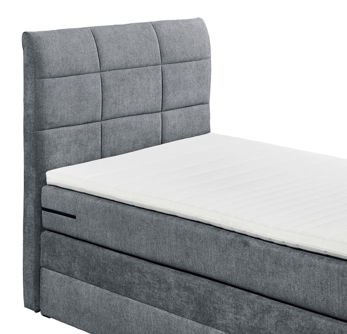 BOXSPRINGOVÁ POSTEĽ, 100/200 cm, antracitová - antracitová, Basics, kompozitné drevo/textil (100/200cm) - MID.YOU