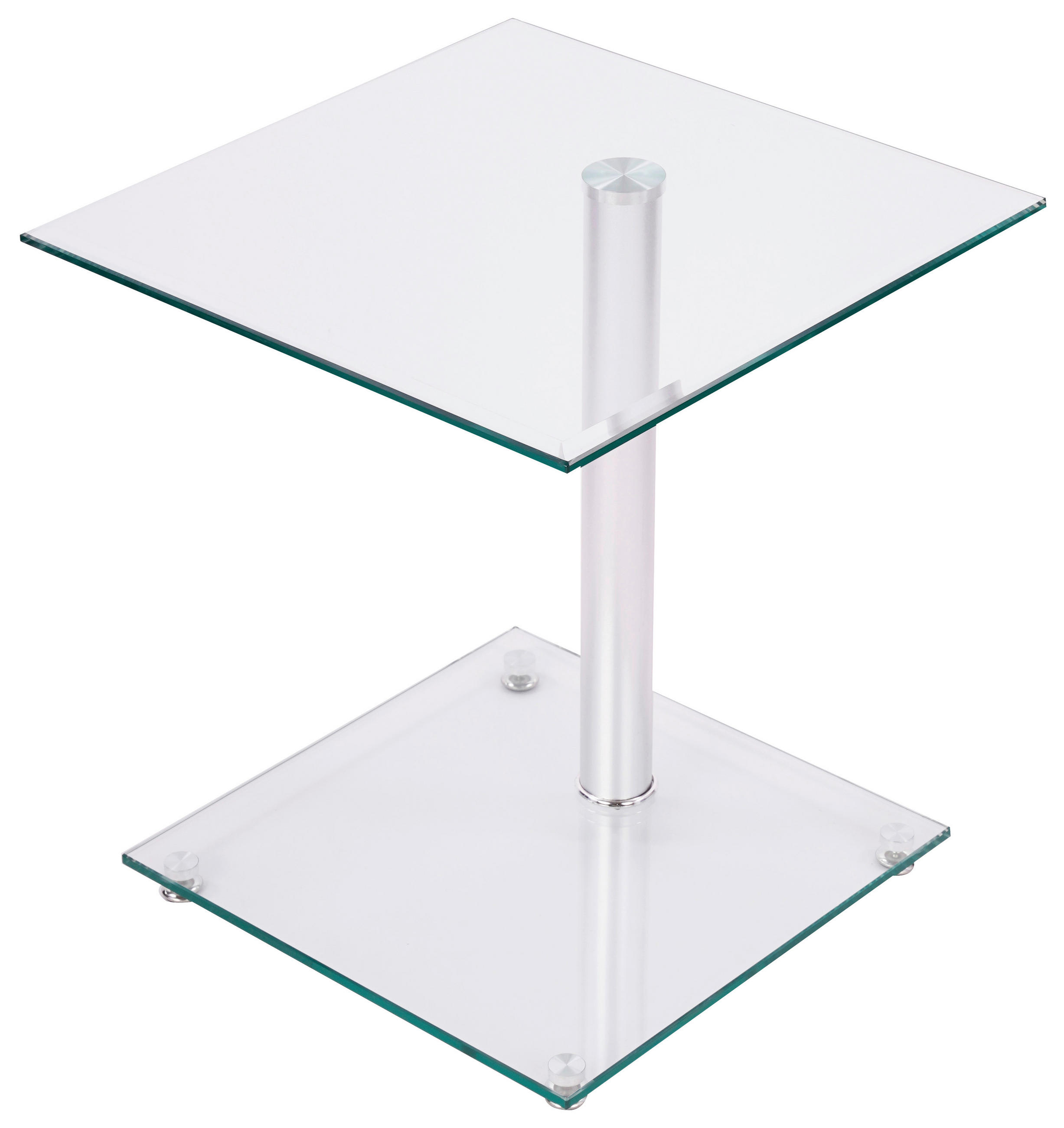 POMOĆNI STOČIĆ - boja hroma/prozirna, Moderno, staklo/metal (45/45/50cm) - Ti'me