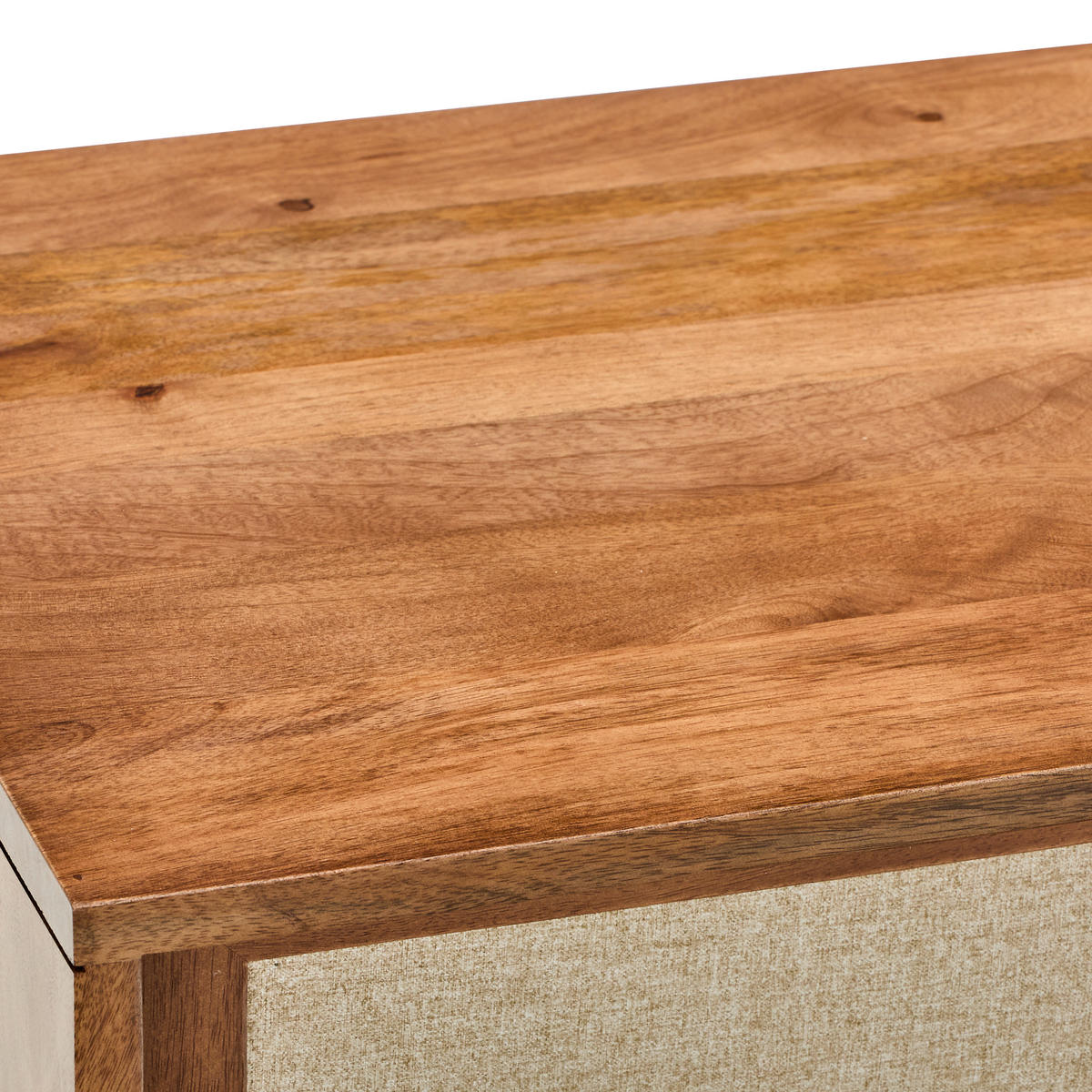 KOMMODE  in 120/45/76 cm  - Hellgrau/Naturfarben, Design, Holz/Textil (120/45/76cm) - Livetastic