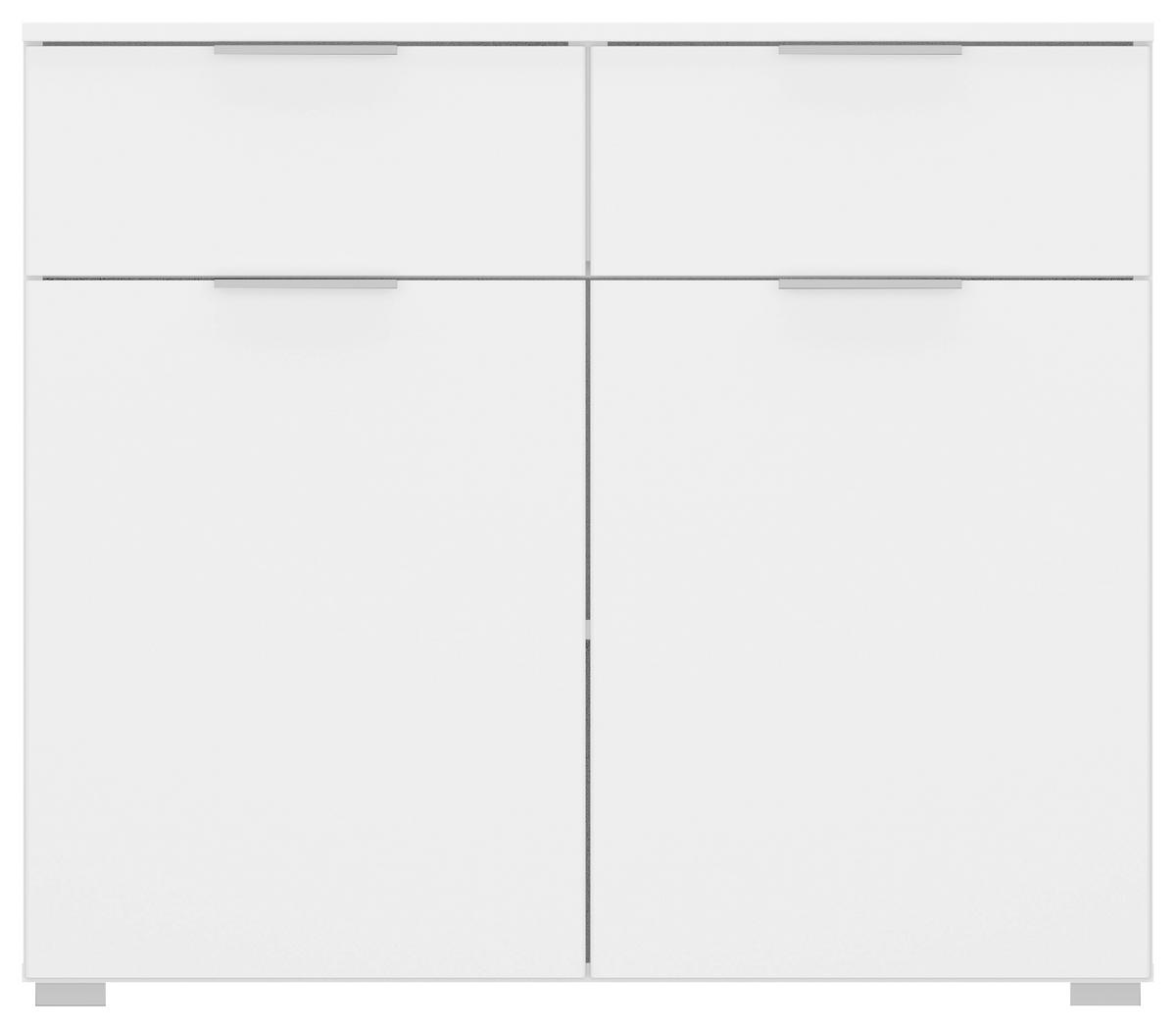 KOMMODE Rauch ALABAMA  in 80/81/42 cm  - Alufarben/Weiß, MODERN, Holzwerkstoff (80/81/42cm) - Rauch Möbel