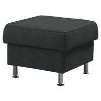HOCKER Textil Anthrazit  - Anthrazit/Alufarben, Konventionell, Textil/Metall (60/46/60cm) - Beldomo Comfort