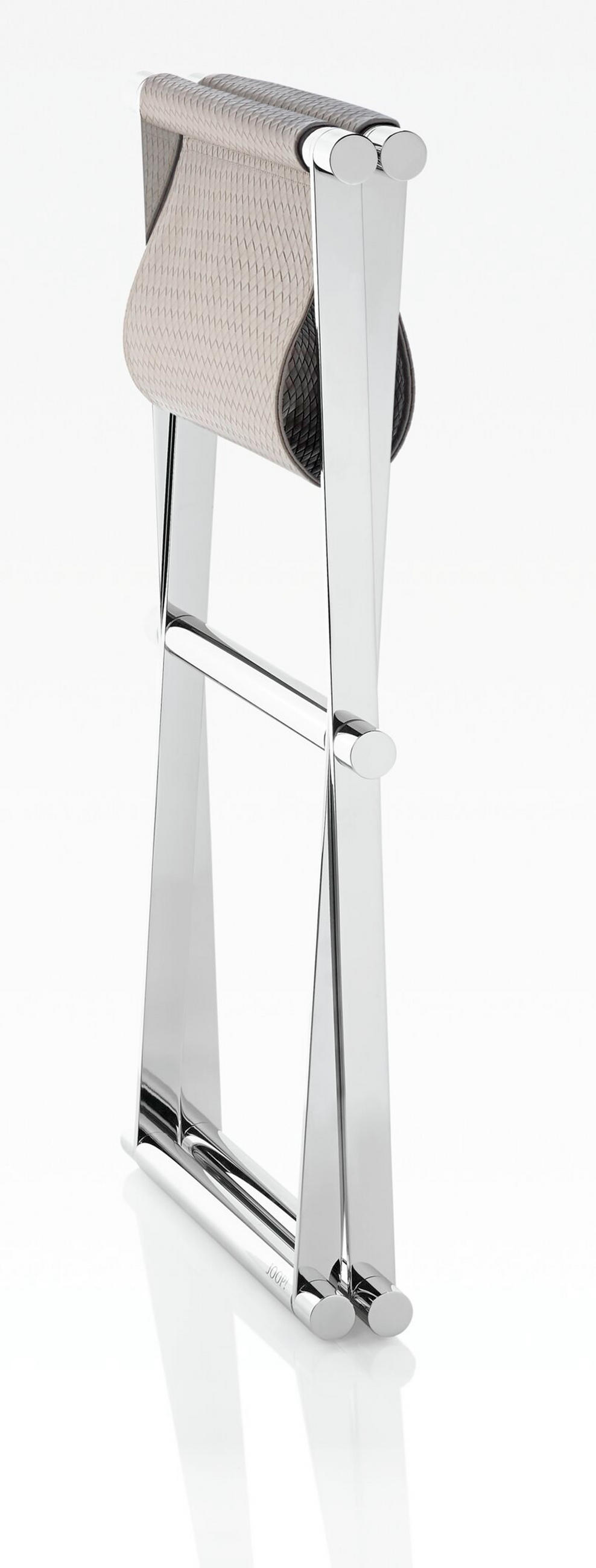 KLAPPHOCKER Grau, Chromfarben  - Chromfarben/Grau, Design, Metall (34,5/45/45cm) - Joop!