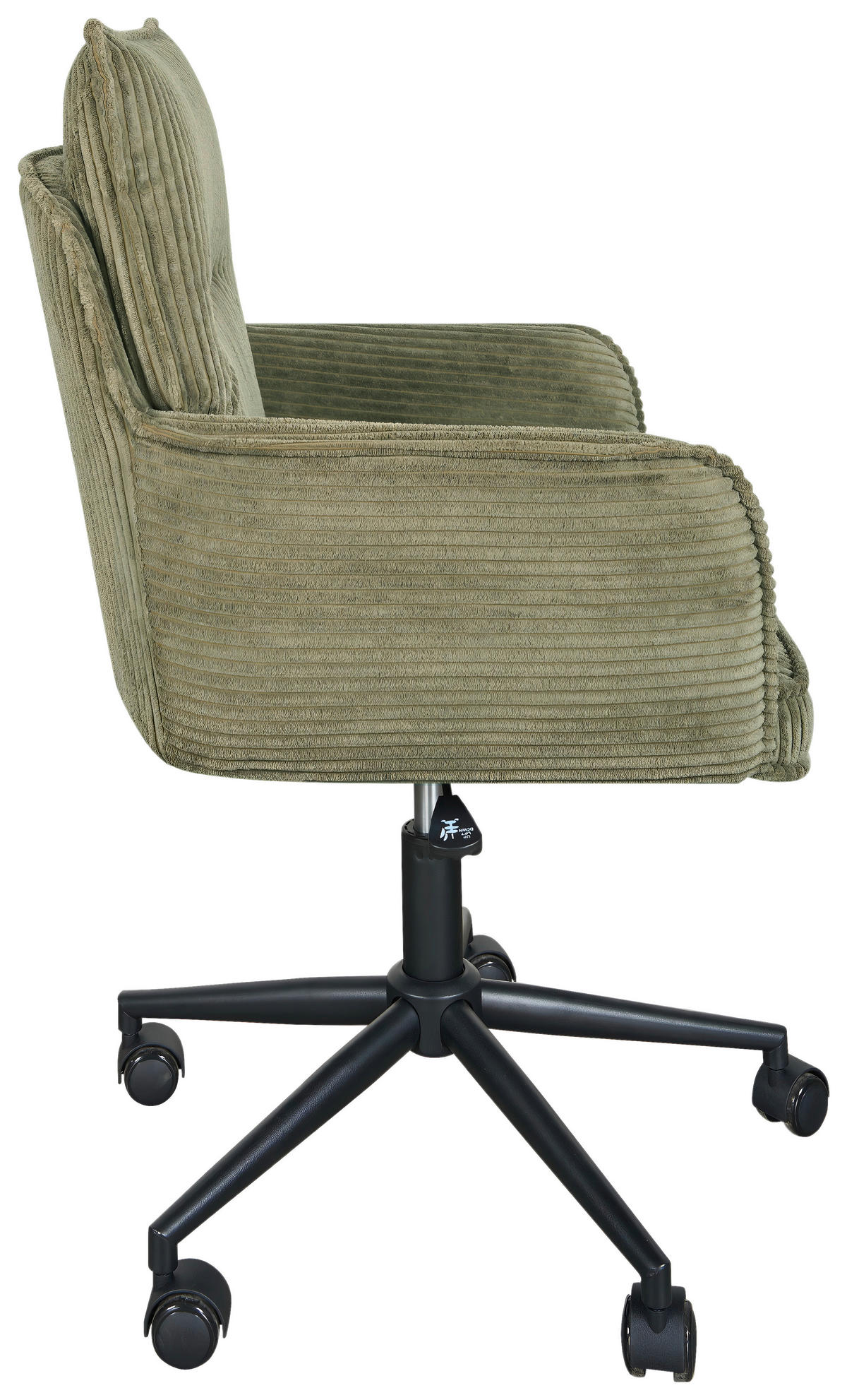 STOLICA OKRETNA  zelena, crna  metal, tekstil  - zelena/crna, Moderno, metal/tekstil (58,5/88/95/63cm) - Livetastic