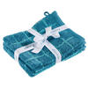 WASCHHANDSCHUHSET CHAMP Türkis, Petrol 4-teilig  - Türkis/Petrol, Natur, Textil (16/21cm) - Bio:Vio