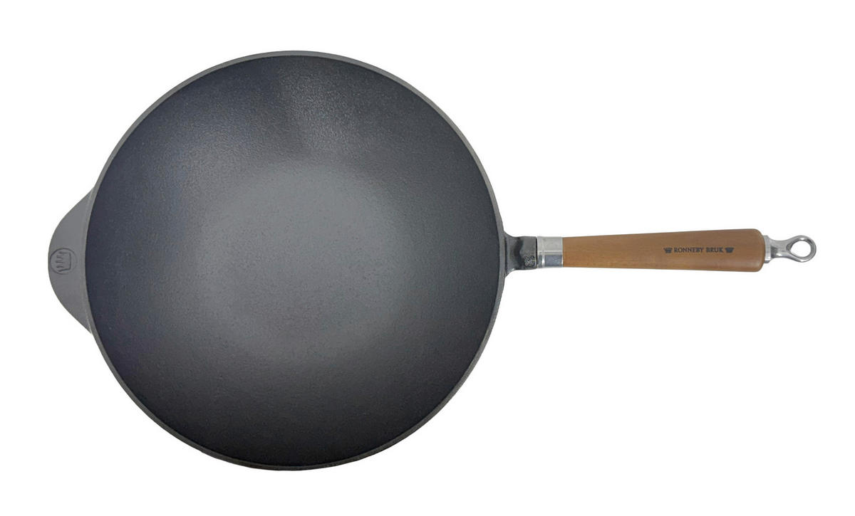 BRATPFANNE  - Schwarz/Braun, Basics, Holz/Metall (59/32/13.5cm)