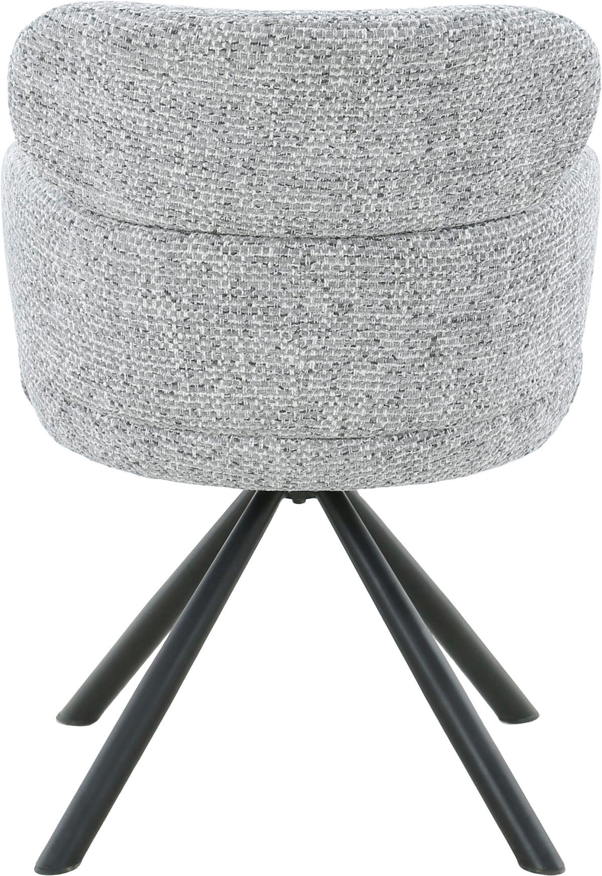 ARMLEHNSTUHL  in Eisen Webstoff  - Hellgrau/Schwarz, MODERN, Textil/Metall (60/84/64cm) - MID.YOU