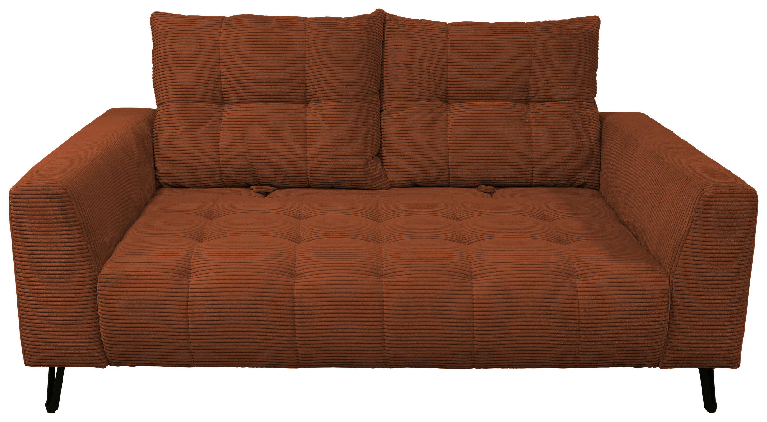 BIGSOFA Cord Kupferfarben  - Schwarz/Kupferfarben, KONVENTIONELL, Textil/Metall (246/100/116cm) - Carryhome
