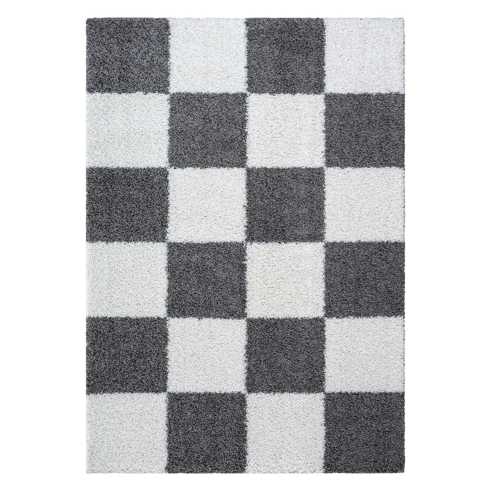 HOCHFLORTEPPICH 60/110 cm Milano Grau, Weiß  - Weiß/Grau, Basics, Kunststoff/Textil (60/110cm) - Novel