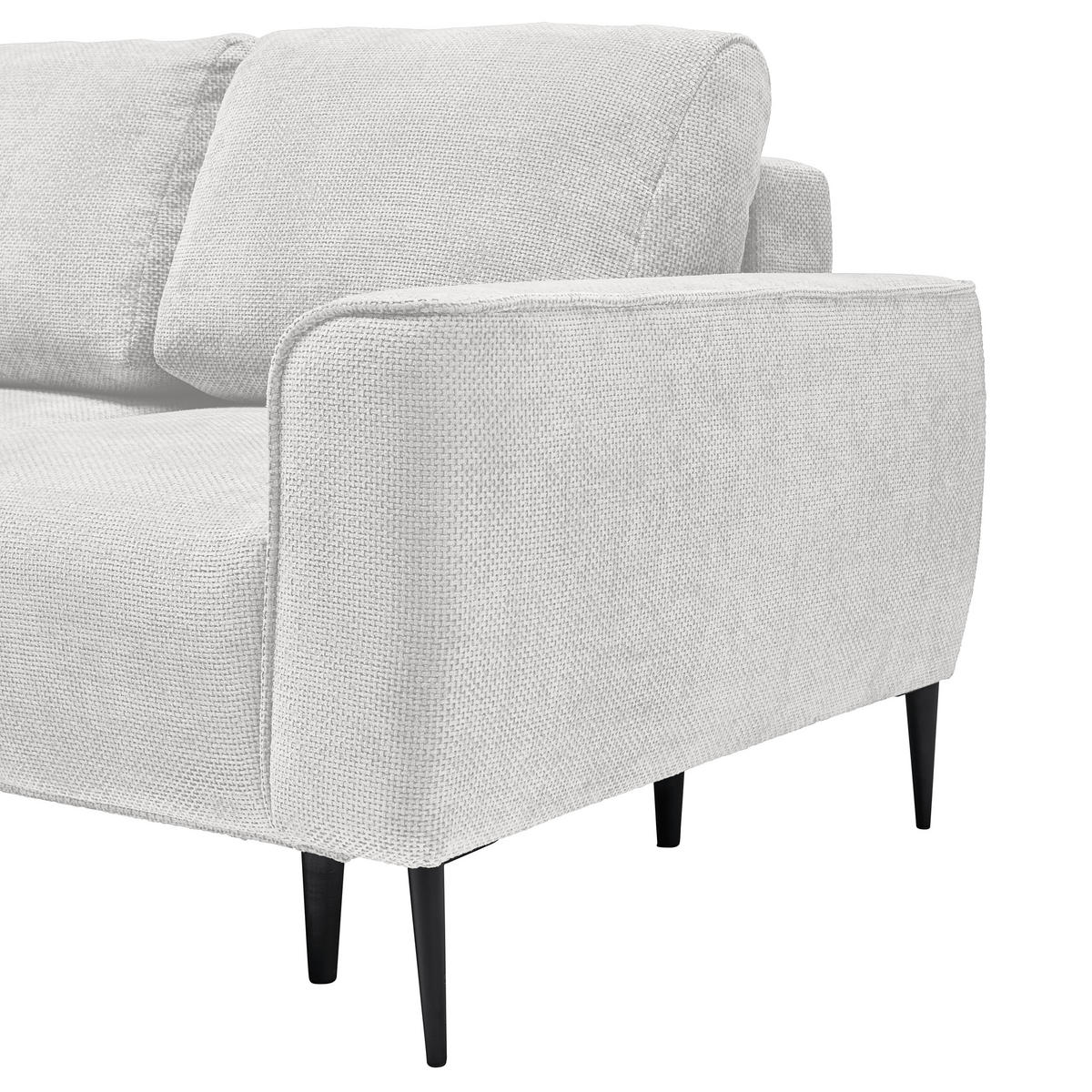 HÖRNSOFFA i vävt tyg cremefärgad  - svart/cremefärgad, Modern, metall/textil (164/255cm) - MID.YOU